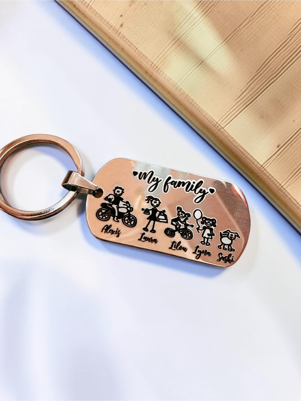 Happy Family -Porte clé -Acier