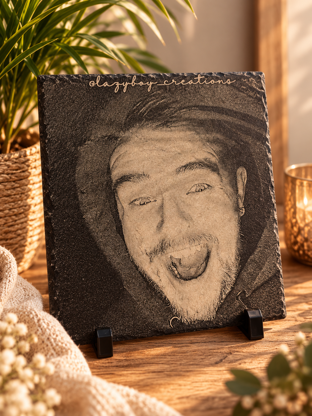 Ardoise souvenir - Taille M - 20x20cm