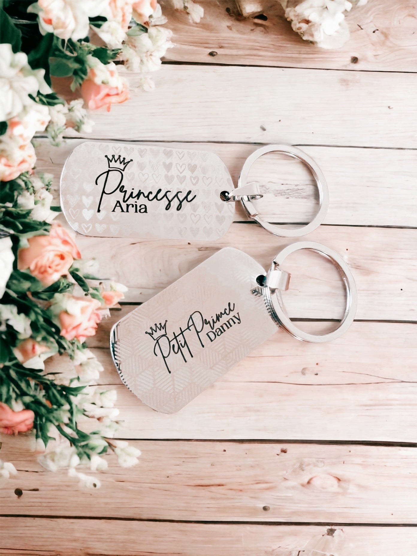 Naissance, Prince & Princesse - Porte-clé Acier -