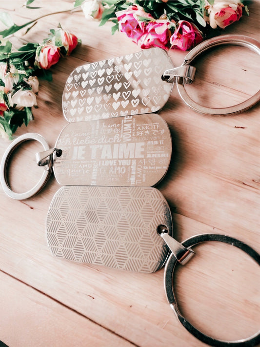 Naissance classique - porte clé acier