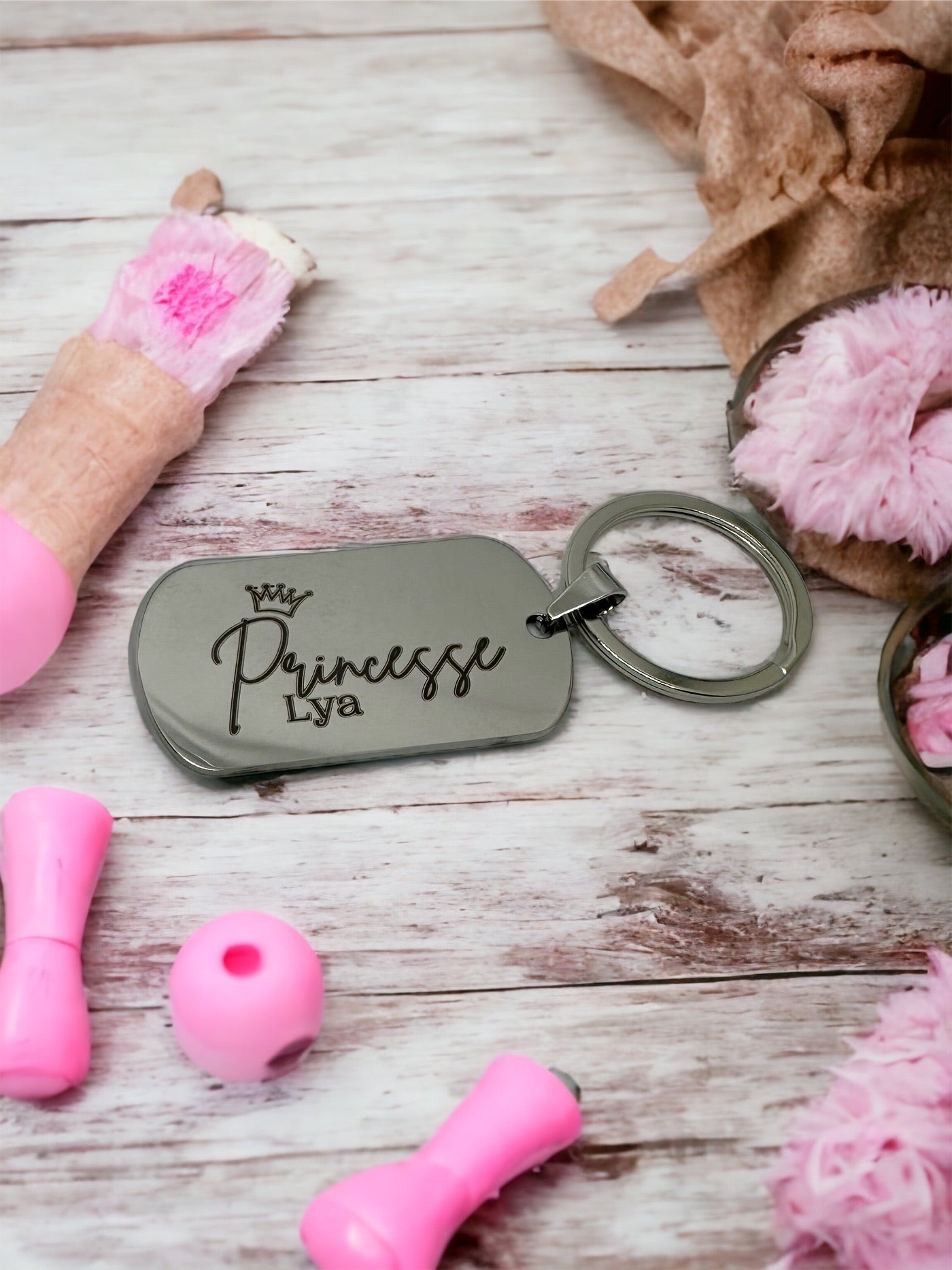Naissance, Prince & Princesse - Porte-clé Acier -