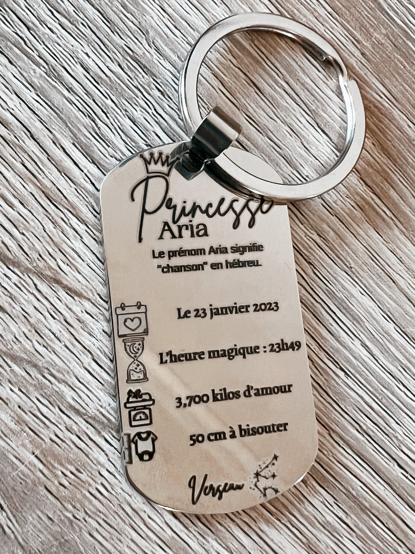 Naissance, Prince & Princesse - Porte-clé Acier -