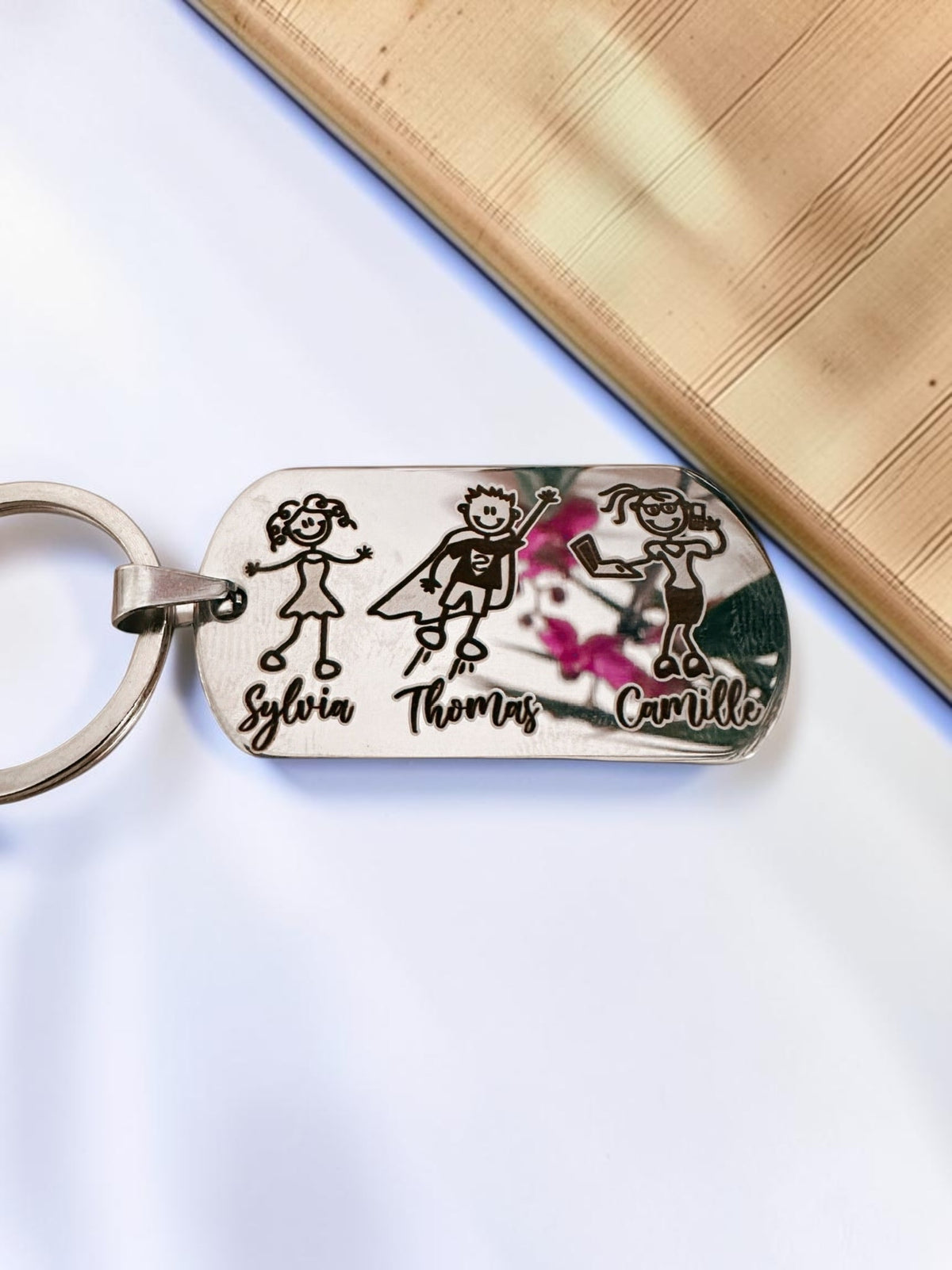 Happy Family -Porte clé -Acier