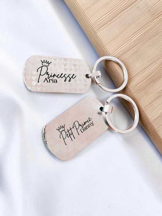 Naissance, Prince & Princesse - Porte-clé Acier -