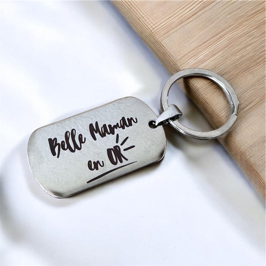 ——— en or ! - Porte clé en acier