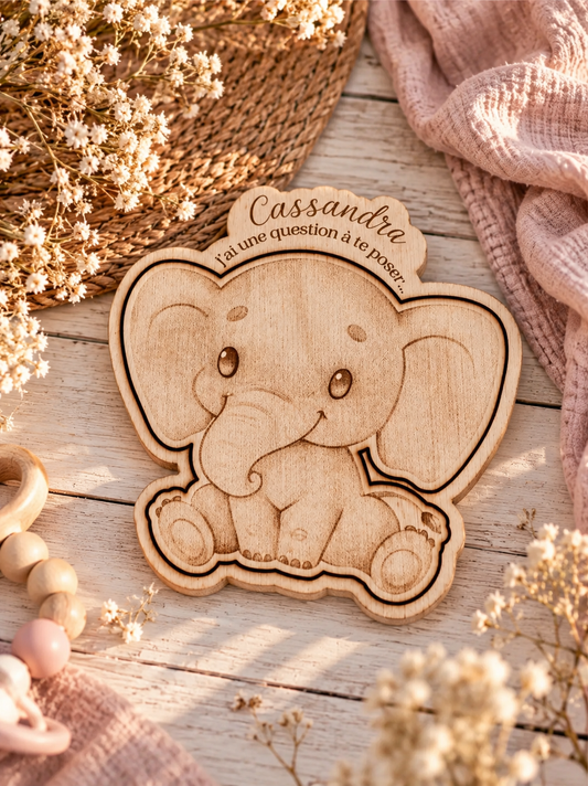 Petite Eléphant - Veux tu être ma marraine / parrain ?