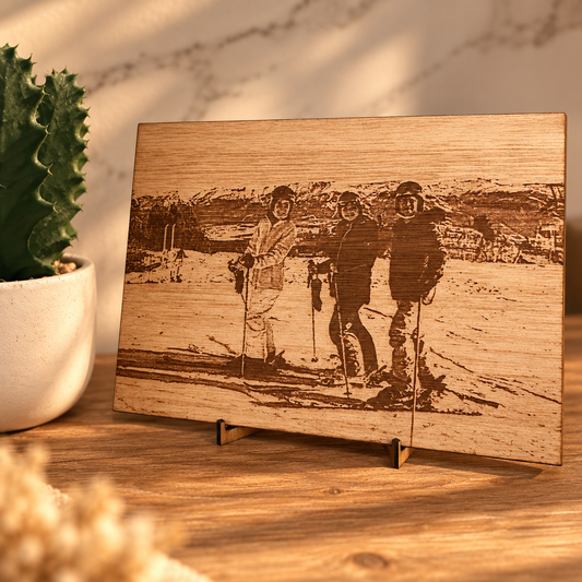 Gravure photo sur bois, Taille S (10x15cm)