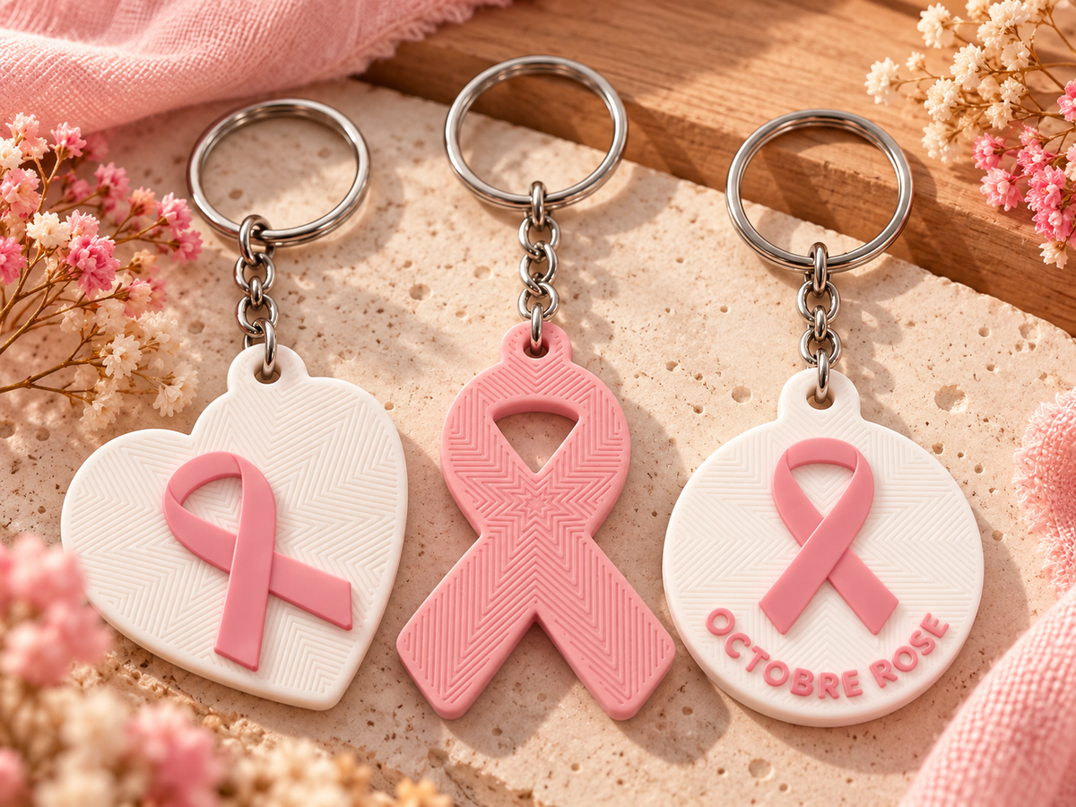 Porte-clés Octobre Rose – Édition solidaire
